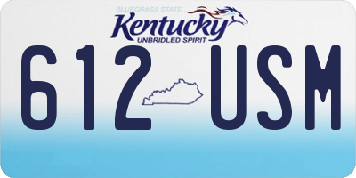 KY license plate 612USM