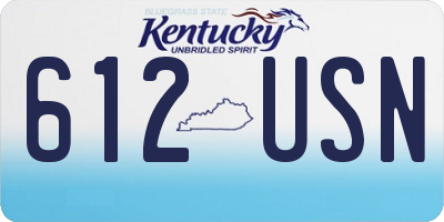 KY license plate 612USN