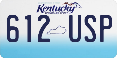 KY license plate 612USP