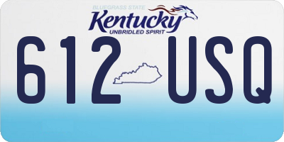 KY license plate 612USQ