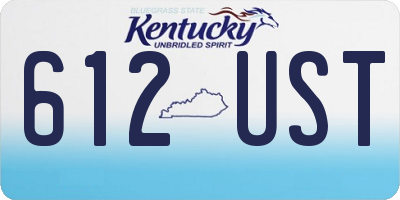 KY license plate 612UST