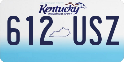 KY license plate 612USZ