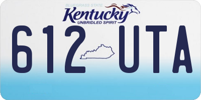 KY license plate 612UTA