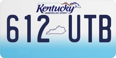 KY license plate 612UTB