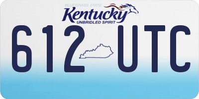 KY license plate 612UTC