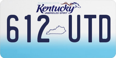 KY license plate 612UTD