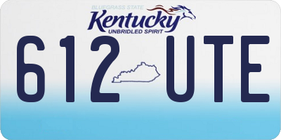 KY license plate 612UTE