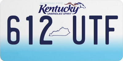 KY license plate 612UTF