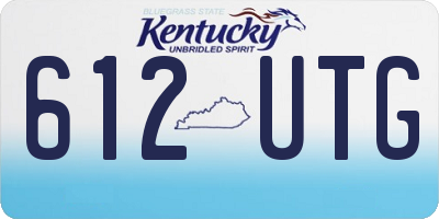 KY license plate 612UTG