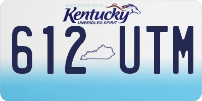 KY license plate 612UTM