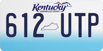 KY license plate 612UTP