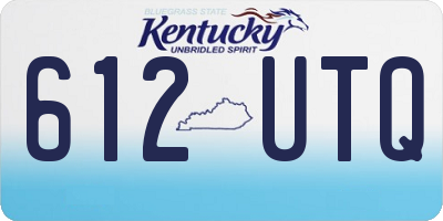 KY license plate 612UTQ
