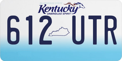 KY license plate 612UTR
