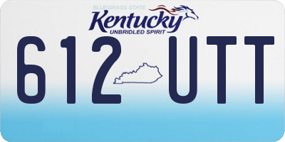 KY license plate 612UTT