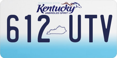 KY license plate 612UTV