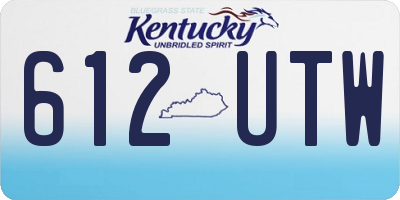 KY license plate 612UTW