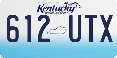 KY license plate 612UTX