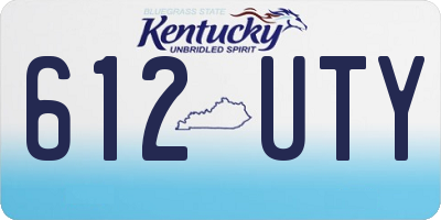 KY license plate 612UTY