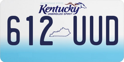 KY license plate 612UUD