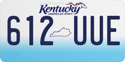 KY license plate 612UUE
