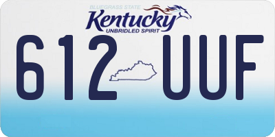 KY license plate 612UUF