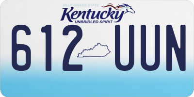 KY license plate 612UUN
