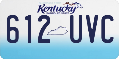 KY license plate 612UVC