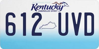 KY license plate 612UVD