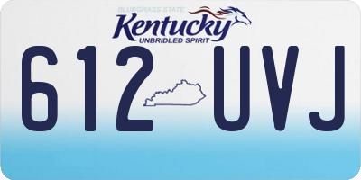 KY license plate 612UVJ