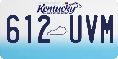 KY license plate 612UVM