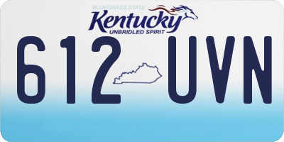 KY license plate 612UVN
