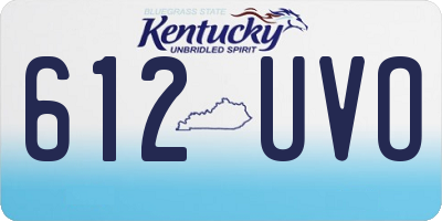 KY license plate 612UVO