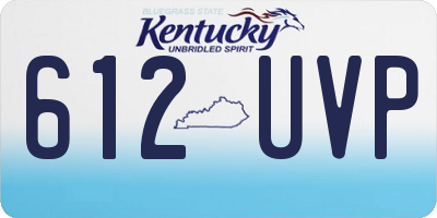 KY license plate 612UVP