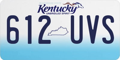 KY license plate 612UVS