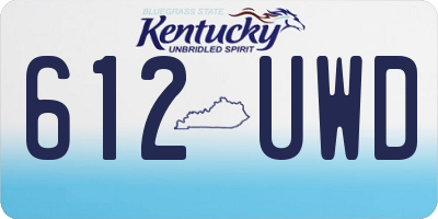 KY license plate 612UWD