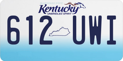 KY license plate 612UWI