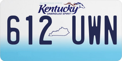 KY license plate 612UWN