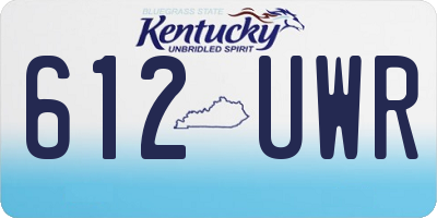 KY license plate 612UWR