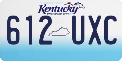 KY license plate 612UXC
