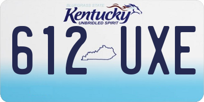 KY license plate 612UXE