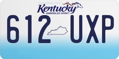 KY license plate 612UXP