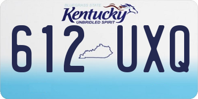 KY license plate 612UXQ