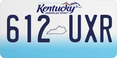 KY license plate 612UXR
