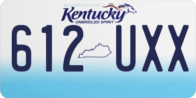 KY license plate 612UXX