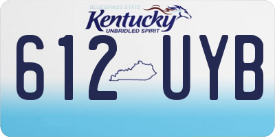 KY license plate 612UYB