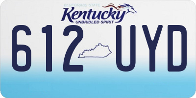 KY license plate 612UYD