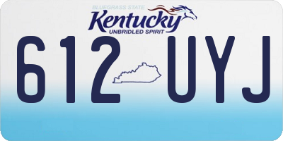 KY license plate 612UYJ