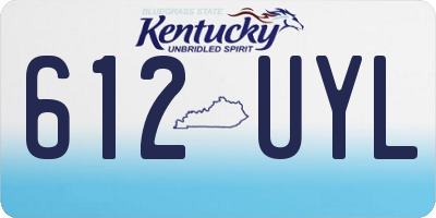KY license plate 612UYL