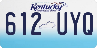 KY license plate 612UYQ