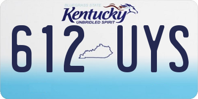 KY license plate 612UYS
